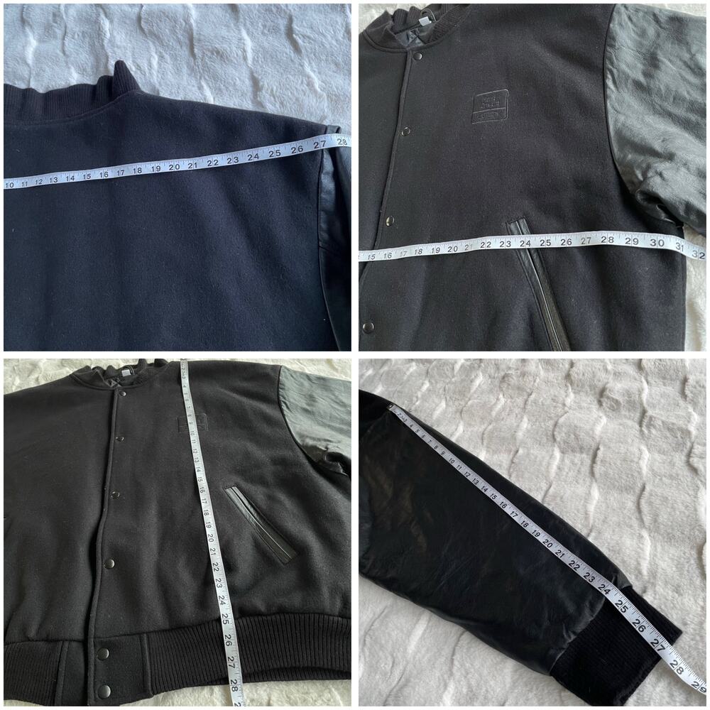 🔥NWOT Vantage Ford Credit Wool Leather Varsity Bomber Jacket Quilt Lined Sz 2XL - Picture 15 of 16